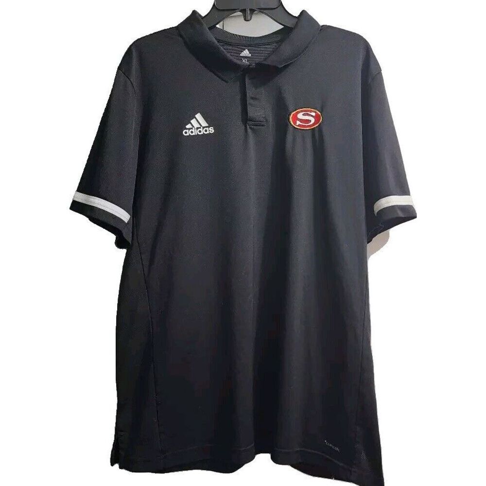 Adidas Mens Size‎ XL Polo Shirt Short Sleeved Sportswear Black Used